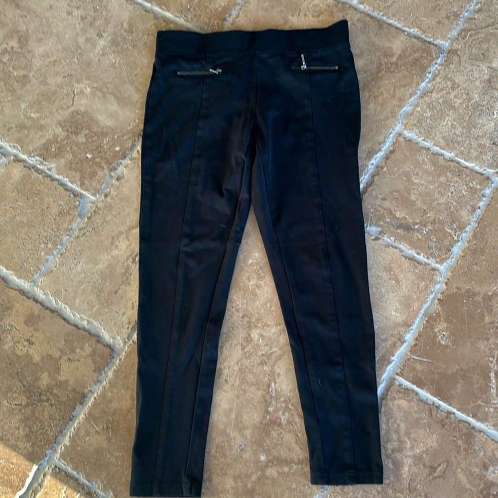 Black skinny pants with zippers stretch women’s size medium